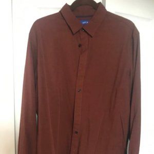 APT 9 Men's button down leisure shirt brown XL